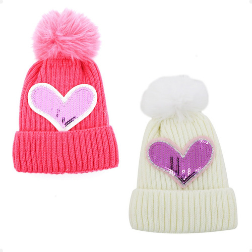 Gorro Trendy Estilo Tejido Pompon De Peluche Interior Polar