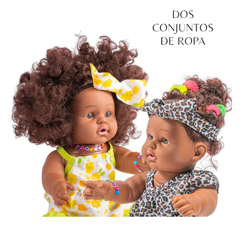 Muñeca De Plástico Muñeca Negra Juguete Con Accesorios