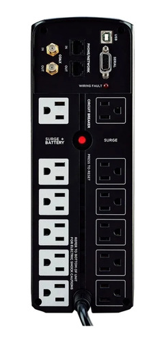 Imagen 3 de 4 de UPS CyberPower Intelligent LCD Series CP1500AVRLCD 1500VA entrada y salida de 120V negro