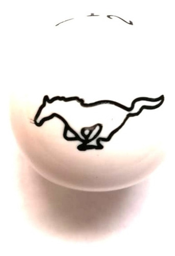 Mustang Pomo Perilla Palanca Blanca Con Figura De Caballo