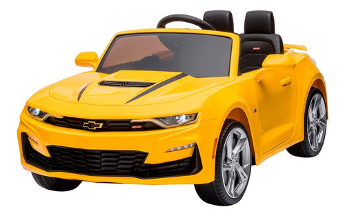 Auto Camaro Para Niños A Bateria Color Amarillo