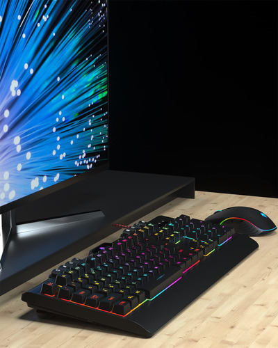 Combo De Teclado De Juegos Y Mouse Con Cable De Qmhaonan, Te