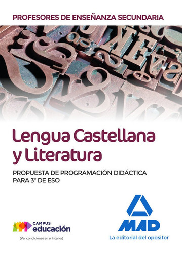 Pes Lengua Literatur Programacion Didactica 3º Eso - Vv....