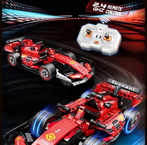 Coche De Bloques Para Armar A Radio Control Rojo