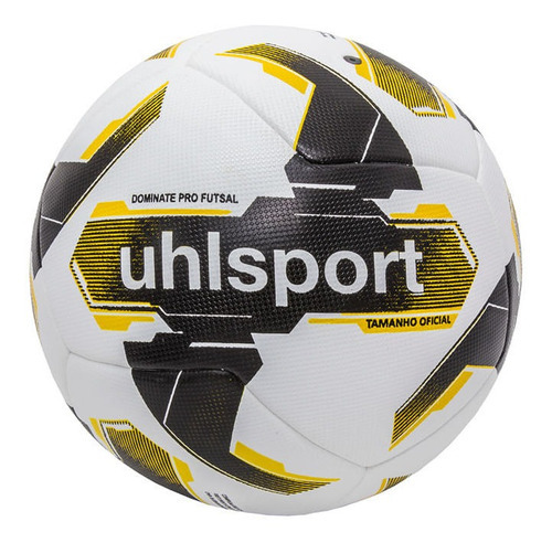 Bola Uhlsport De Futebol Dominate Pro Futsal Unissex - Branc Cor Branco/Preto/Amarelo