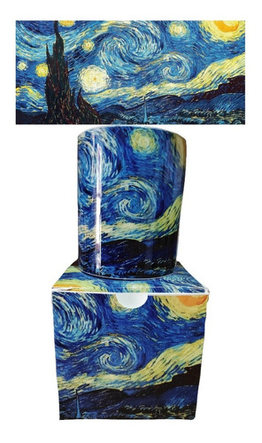 Taza Con Caja Noche Estrellada Con Pintura De Van Gogh