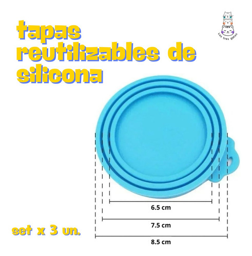 Set Tapas De Silicona Reutilizables Para Alimento Enlatado