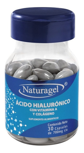 Imagen 1 de 1 de Ácido Hialurónico + Vitamina A+ Colágeno C/30 Caps Naturagel Sabor Capsulas