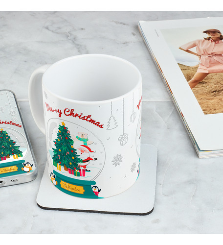 Taza Santa Claus Navidad Con Tu Nombre