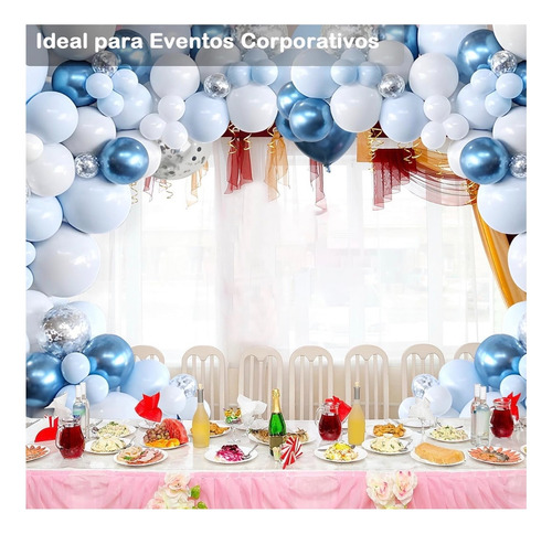 Juego De Globos Para Decoraciones De Fiesta, Kit De Globos Azul Claro Paquete De Globos
