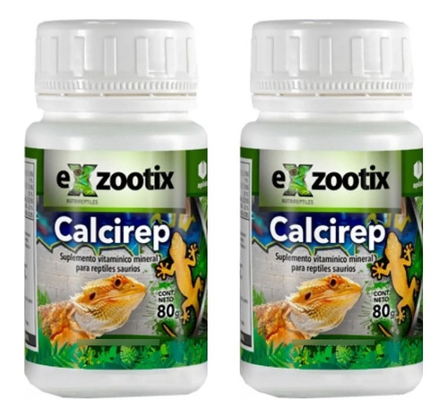 Alimento Vitamina Calcio Reptiles Calcirep 80g Exzootix