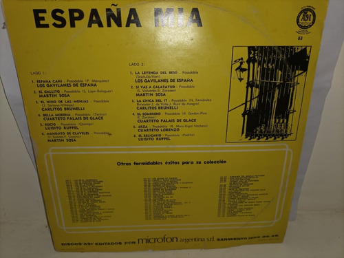 España Mia - Varios Artistas -  Lp