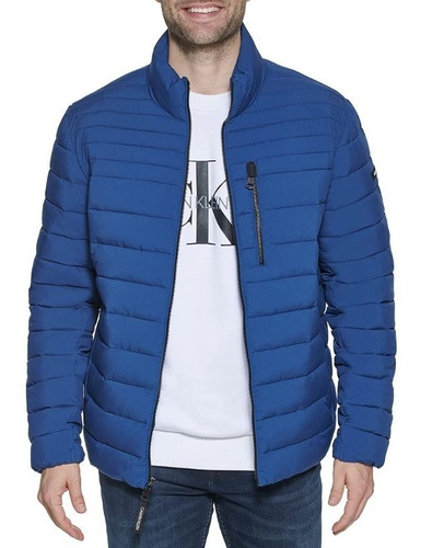 Casaca M Y L ,calvin Klein Resistant Puffer - Denim Azul