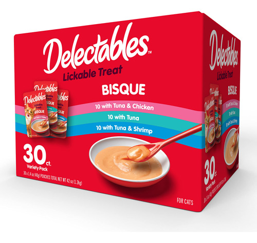 Delectables Bisque - Paquete Variado De Golosinas Para Gatos