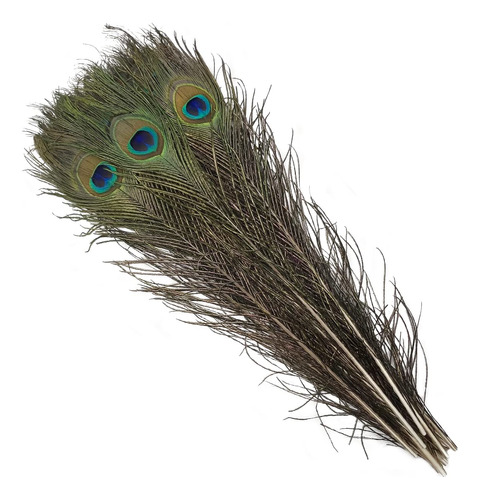 Plumas De Pavo Real Naturales Largas A Granel De 16 A 18 Pul