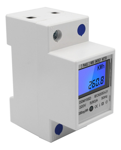 Imagem 4 de 6 de Medidor De Energia De Trilho Din De Fase Monofásica 5-80a