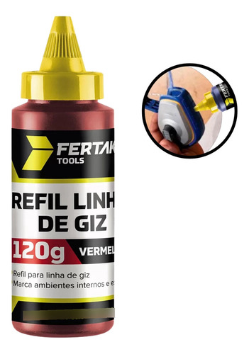 Refil Para Linha De Giz 120g Fertak Vermelho