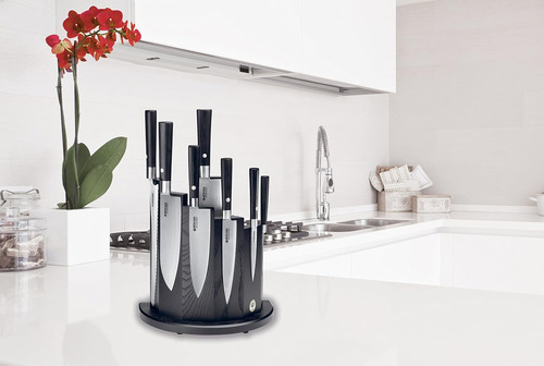 Boker - Bloque De Madera Magnético Para Cuchillos, Negro