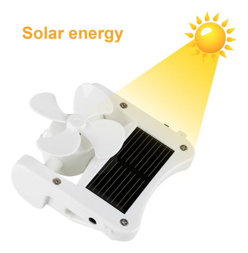 Mini Ventilador Portátil For Sombreros Con Energía Solar, F