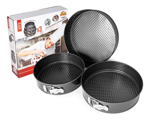comprar Set X3 Moldes De Torta Desmontable Antiadherente 24-26-28
