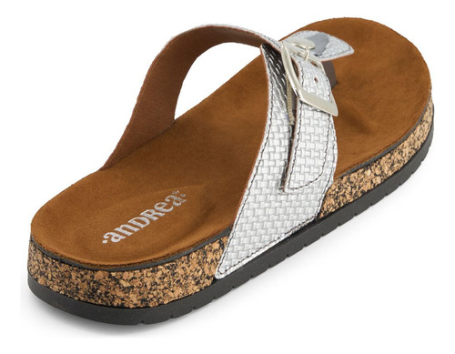Zuecos Fiesta Ve3759387 Forro Fresco Polipiel Liso Plateado