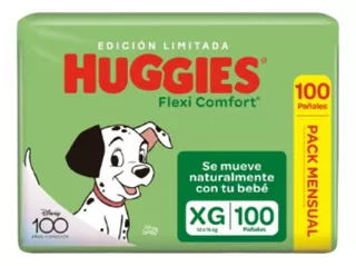 Huggies Flexi Comfort Pack Mensual Xg X100u
