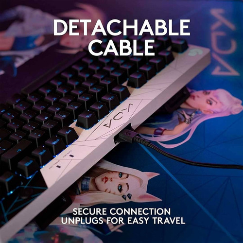 Imagen 4 de 6 de Teclado Logitech G Pro K-da Tkl Rgb Gx Brown Mecanico Gamer
