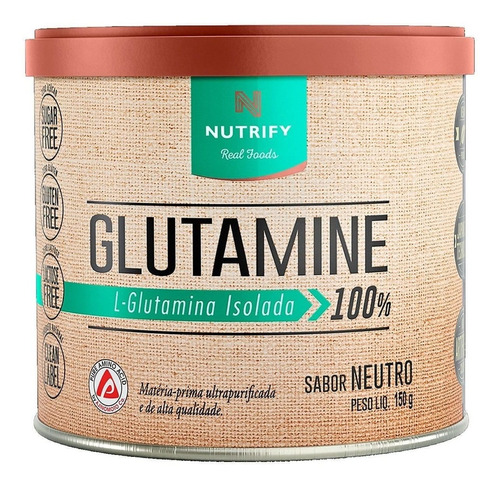 Glutamina - Glutamine Vegana 150g Nutrify Aumento Imunidade 