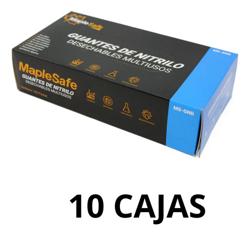 Guante Nitrilo Azul Grande 1000 Piezas Maple Safe