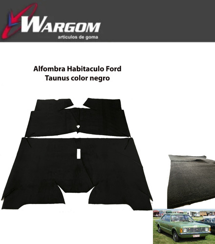 Alfombra Habitaculo Ford Taunus Color Negro