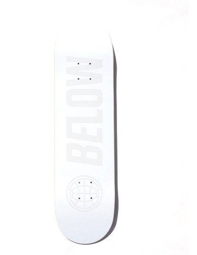 Tabla Skate Below Label All White 8.125 7 Capas