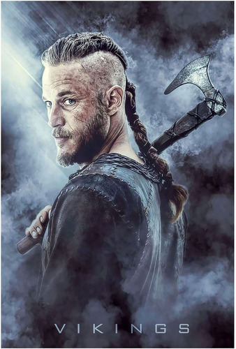 Póster De Película Vios Ragnar Lothbrok, Pintura Deco...