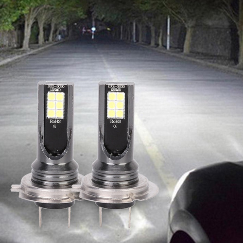 Luz De Niebla Linterna 3000k 24w 1000lm Coche 2pcs H7 12 Led
