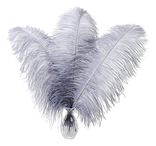 Plumas De Avestruz Naturales Larryhot Para Jarrón - 16-18 Pu