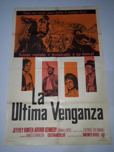 La Ultima Venganza Afiche Jeffrey Hunter Arthur Kennedy Y21