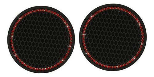 2 X 2pcs Universal Coche Bling Taza De Titular Montaña Rojo