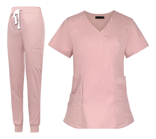 Mujeres Enfermera Uniforme De Enfermería Top Y Pantalones V