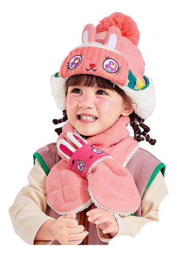 Gorros Tejidos Para Frio Bufanda Niños Lindo Sombrero Oreja