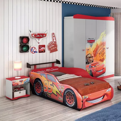 Cama Infantil Carros Disney Star com Aerofólio ? Pura Magia