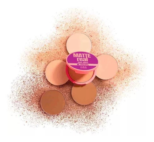 Base de maquiagem em pó Avon matte real Pó Compacto Facial A Prova po matte real a prova dagua - 8g