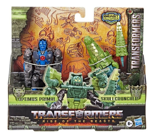 Figura Optimus Prime Y Skullcruncher Transformers Beast