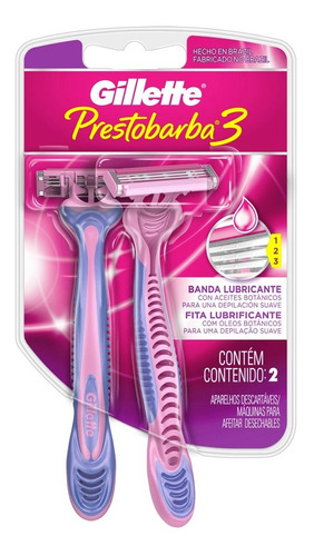 Rastrillos Desechables Gillette Prestobarba 3 Female 2 Pzas