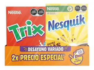 Cereal Nestlé Nesquik 650g + Cereal Trix 430g
