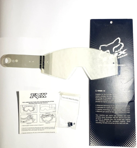 Kit de 11 pistas laminadas Tear Off Fox Main Original Mx