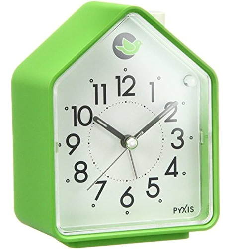 Reloj Despertador Analógico Chirping Bird Green Nr434m Por S