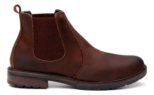 comprar Bota Chelsea Marron Borcego Botin Masculino Cuero Legitimo