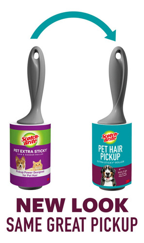 Scotch-brite Pet Rodillo De Pelusa Extra Pegajoso Para Pelo,