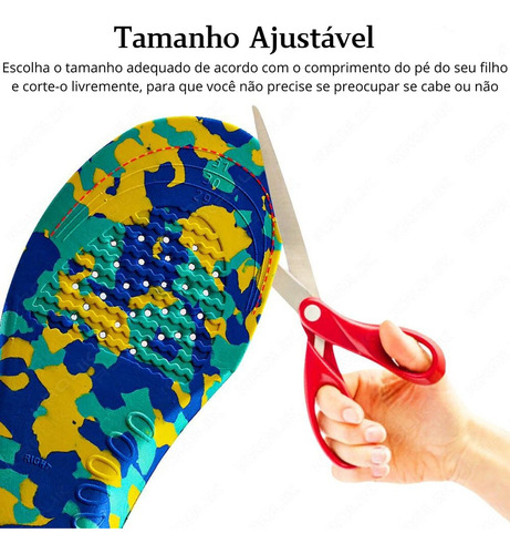 Plantilla ortopédica para niños, cómoda a medida para los más pequeños, plantilla azul, tallas 19-21