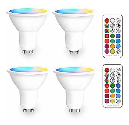 Gu10 Led 40 Vatios Equivalente Cambio De Color De 12 Colores