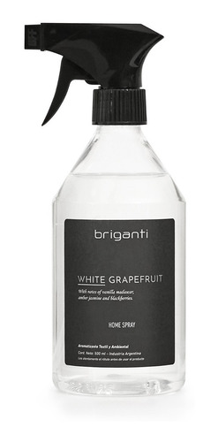 Aromatizante Ambiental Telas Ropa Spray Fragancia Briganti 